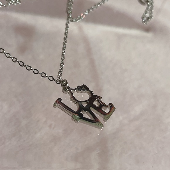 Hello Kitty “Love” Silver Stainless Steel Necklace - Picture 3 of 6